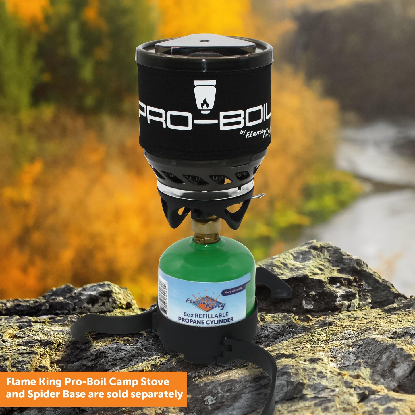 Flame King 1/2LB Propane Tank, Refillable and Empty Cylinder for Small Propane Lamps, Lanterns and Camp Stoves