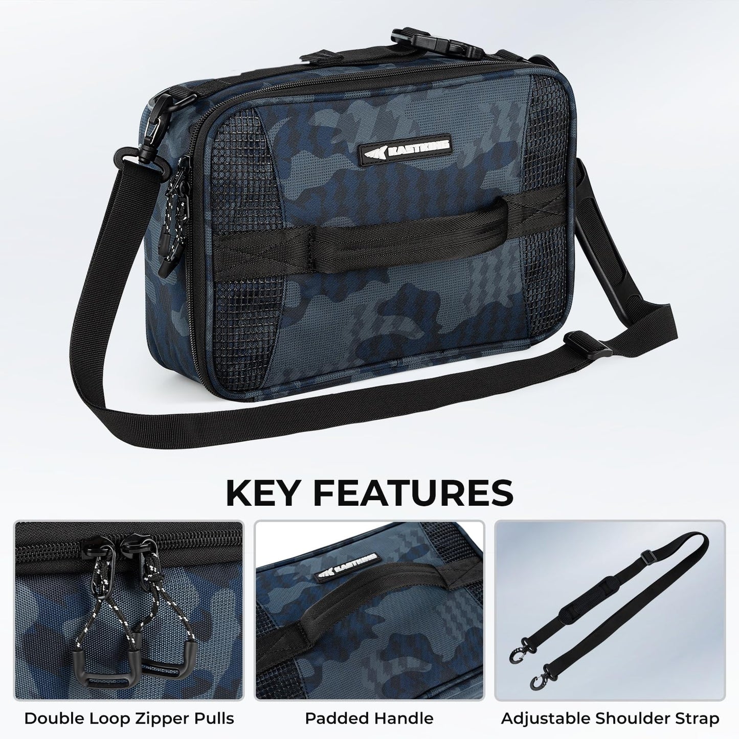 KastKing BaitSpace Insulated Fishing Lunch Bag, Holds Up to 6 Drinks or Lunch, Portable Cooler Bag for Boat, Kayak, Ice Fishing, Pier, Bank, Dock, Keeps Food & Drinks Hot or Cold for Hours