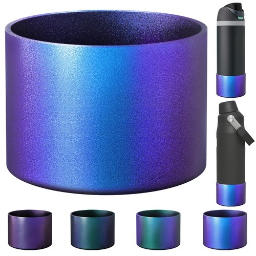 UBEEKOO Silicone Boot for Owala 32oz FreeSip,Twist,and Flip Stainless Steel Water Bottle,Sleeve Cover for Stanley IceFlow 36oz,Anti-Slip Bottom Protective for Owala Accessories,Chameleon DarkBlue