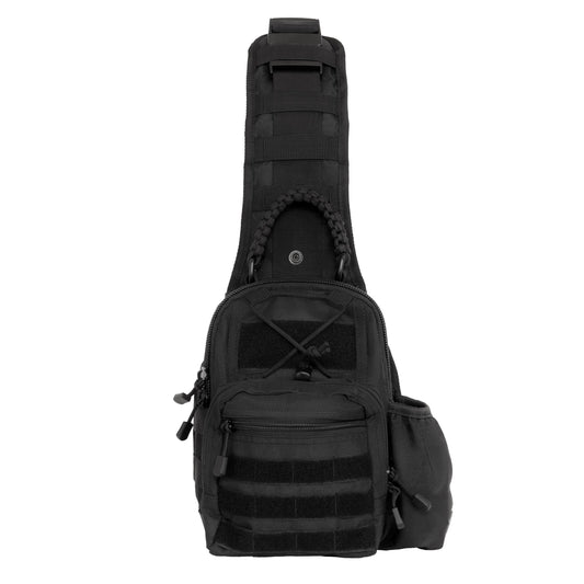 Sling Bag for Men - Lightweight & Compact EDC Gear Bag for Travel, Range, Hiking, Outdoor Sports - Weatherproof and Durable Nylon Crossbody Range Bag Day Pack - Black CCW Sling Bag