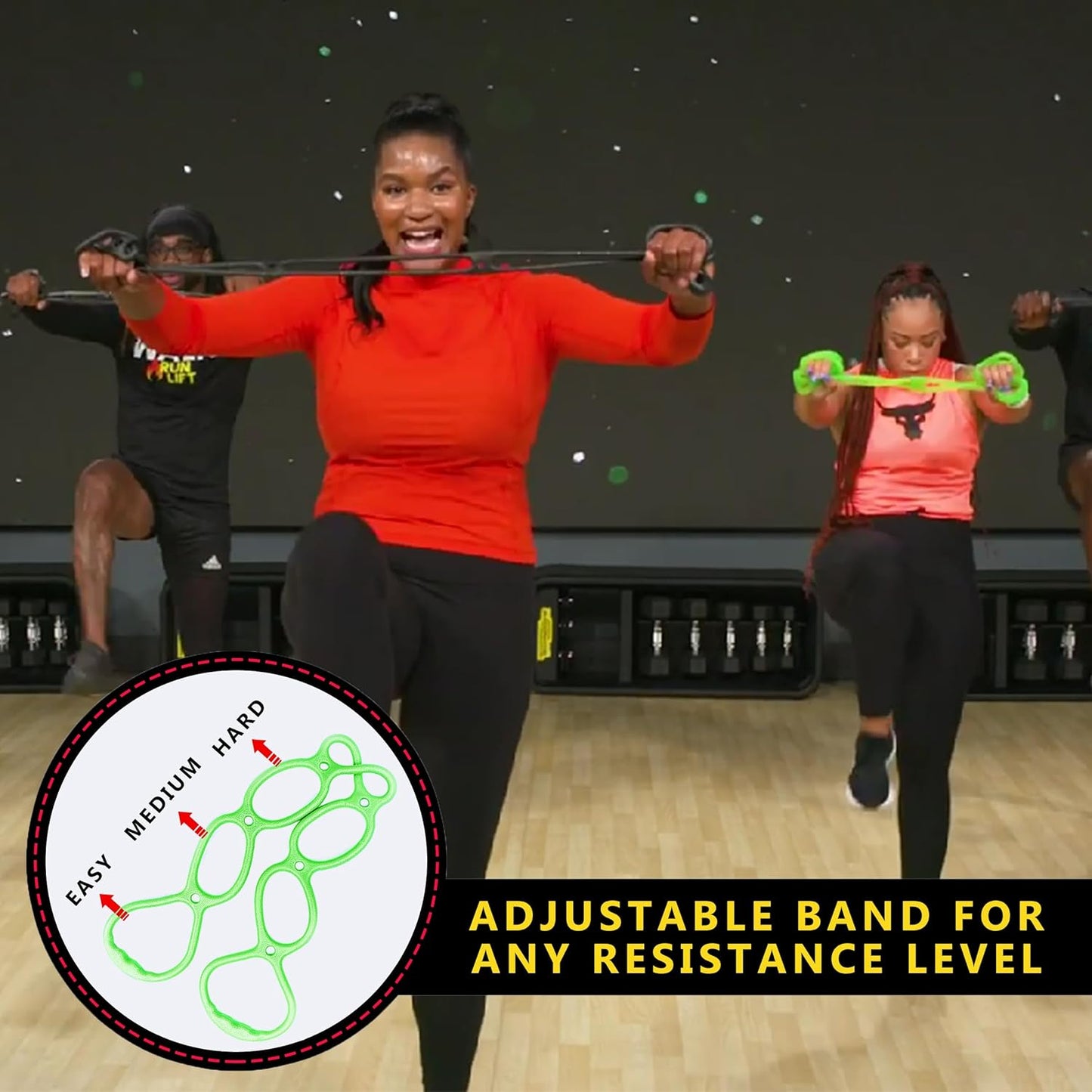 Walk at Home Workout Bands 7 Ring Adjustable Resistance Bands for Working Out Home Workout Walking Exercise Workout Bands Fitness Program Exercise Bands Stretch Bands for Recovery