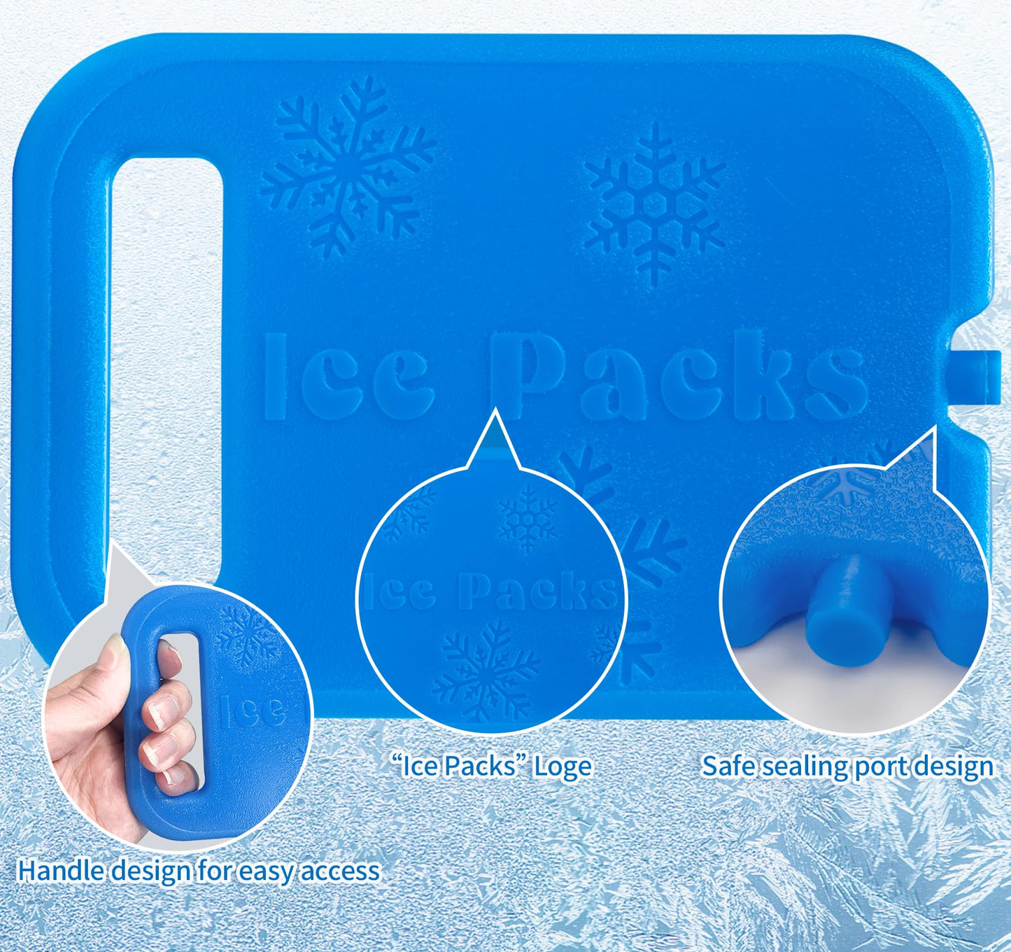 Anstore Lunch Box Ice Packs, Ice Pack for Cooler, Reusable Freezer Packs, Thin Freezer Blocks for Lunch Bags, 8 Pack Mini Cold Packs For Cool Box Freezer Bag Size 16 X 11 X 1.5cm-Camping,Picnic,Hiking