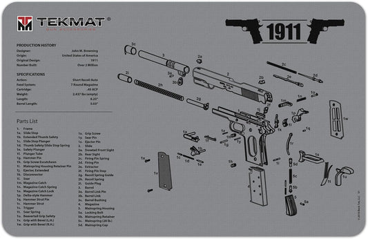 TekMatGun Cleaning Mat 1911