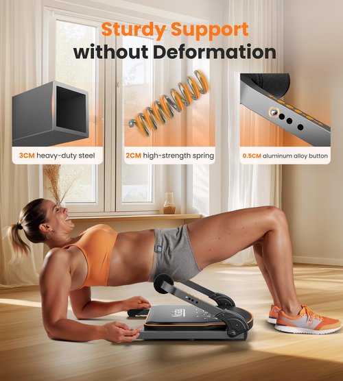Niceday Ab Workout Equipment, Sit Up Exercise Equipment for Core Workout, Ab Trainer Machine for Home, Ab Crunch Machine for Home Exercise, Sit Up Machine with 330 LBS Weight Capacity