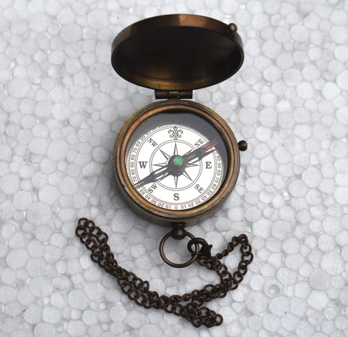 Mary nautical -Thoreau's Go Confidently Graduation Gift for him, Camping Compass with Leather Pouch Boating Hiking Religious Gifts, Missionary Gifts Keepsake. Confirmation Gift Direction Compass
