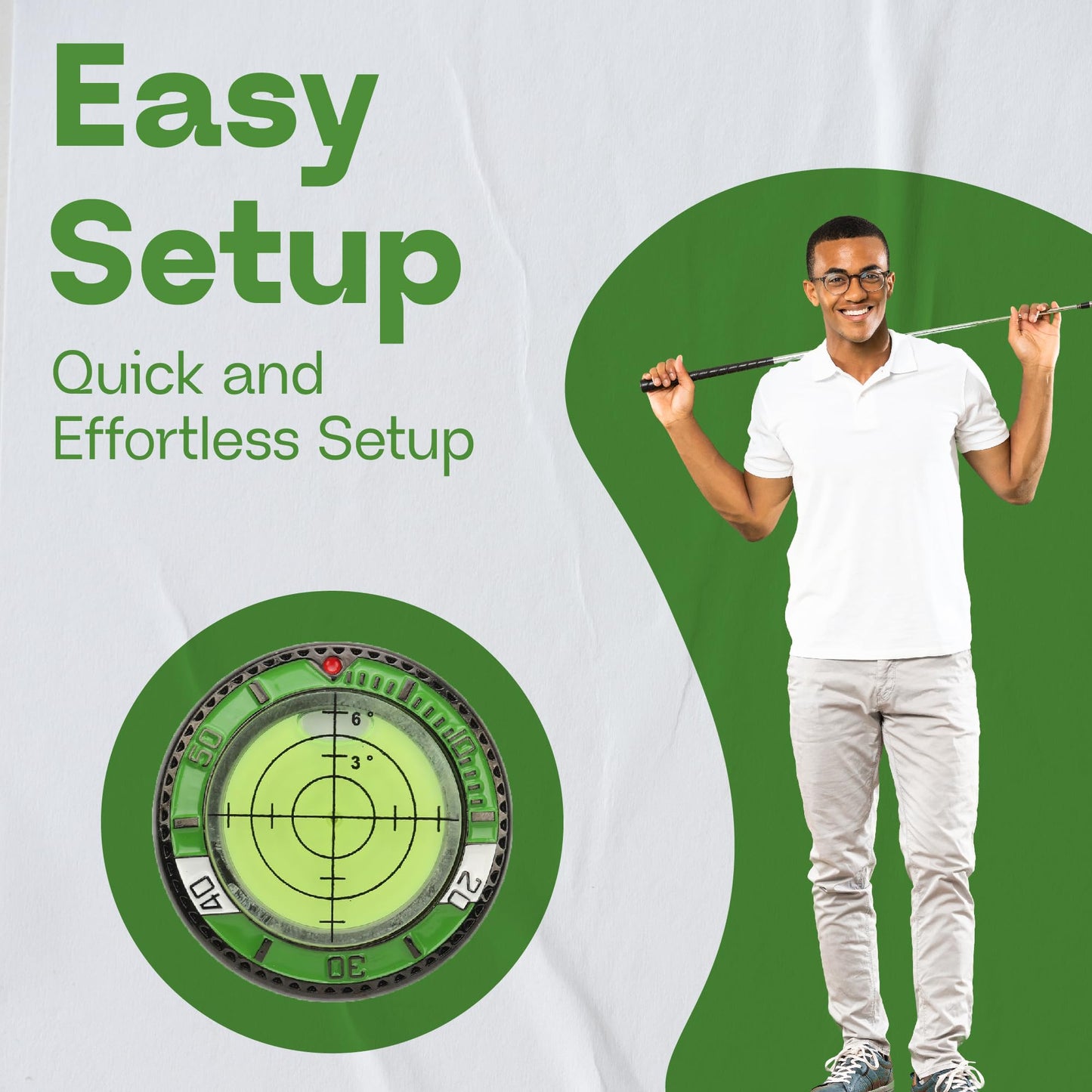 Golf Green Reader – Ball Marker with High-Precision Bubble Level & Hat Clip – Putting Training Aid & Golf Accessories Gift for Men