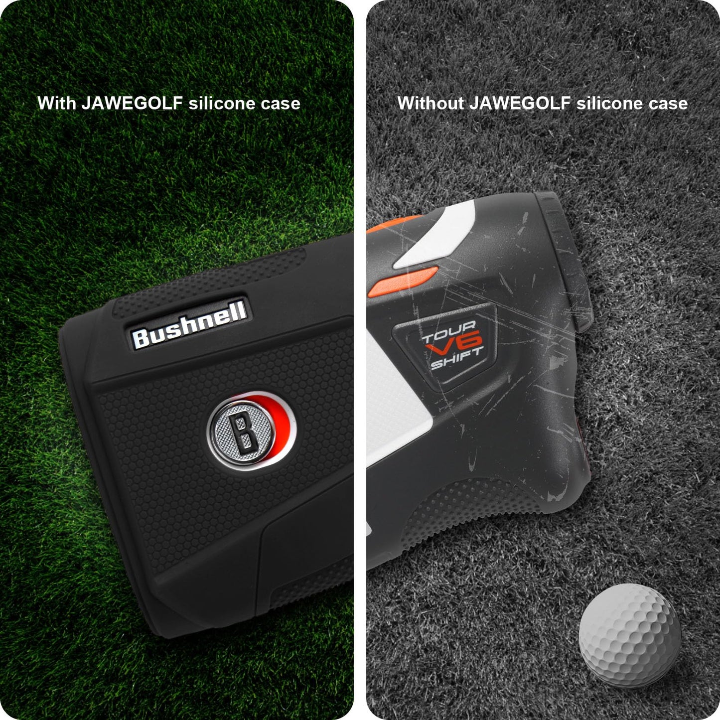 JAWEGOLF Silicone Case Compatible with Bushnell V6 and Bushnell V6 Shift Golf Rangefinder (Black)