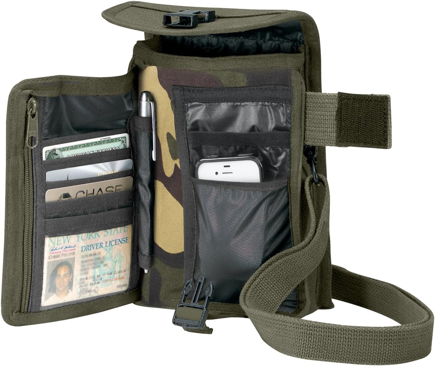 Rothco Canvas Travel Portfolio Crossbody Shoulder Bag