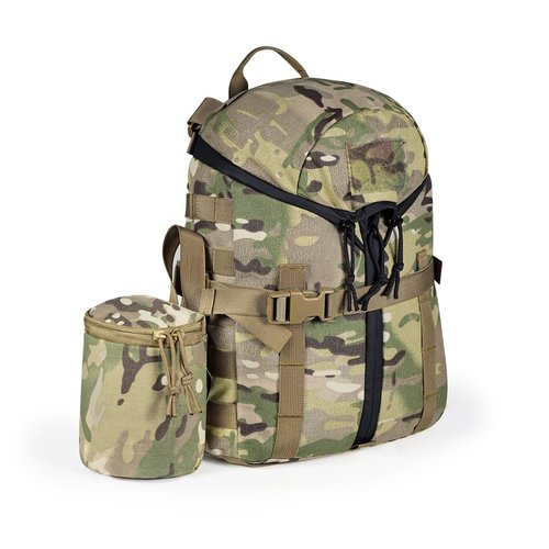 lonloke Tatical Helmet Backpack,Warrior Assault Systems Large Helmet Bag Cargo Molle Head Protection Kit Pack (MC)
