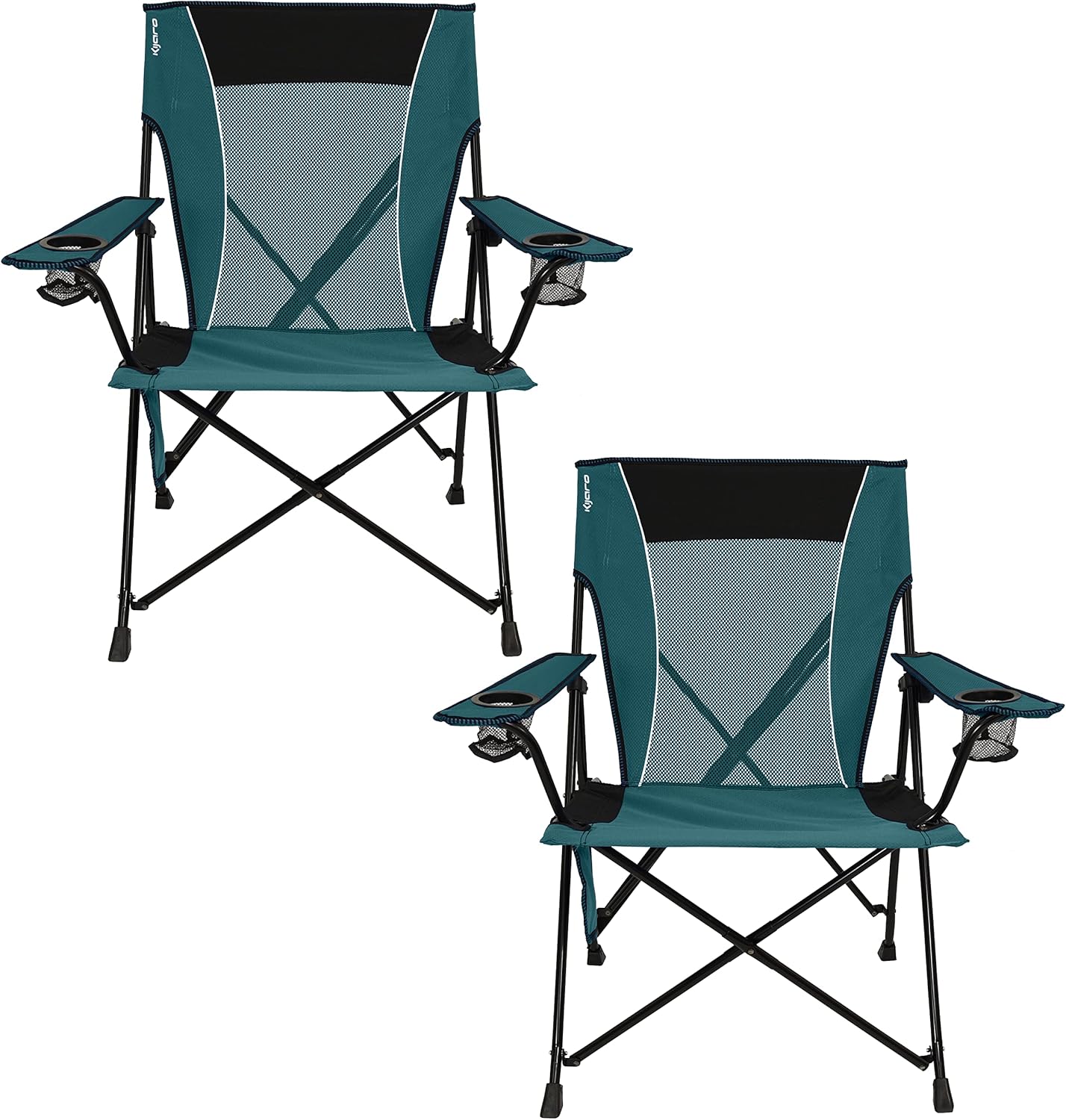 Kijaro Enjoy Versatile Folding Sports, Outdoor Chair & Lawn Chair, Dual Lock Feature, Maldives Blue (Hard Arm)