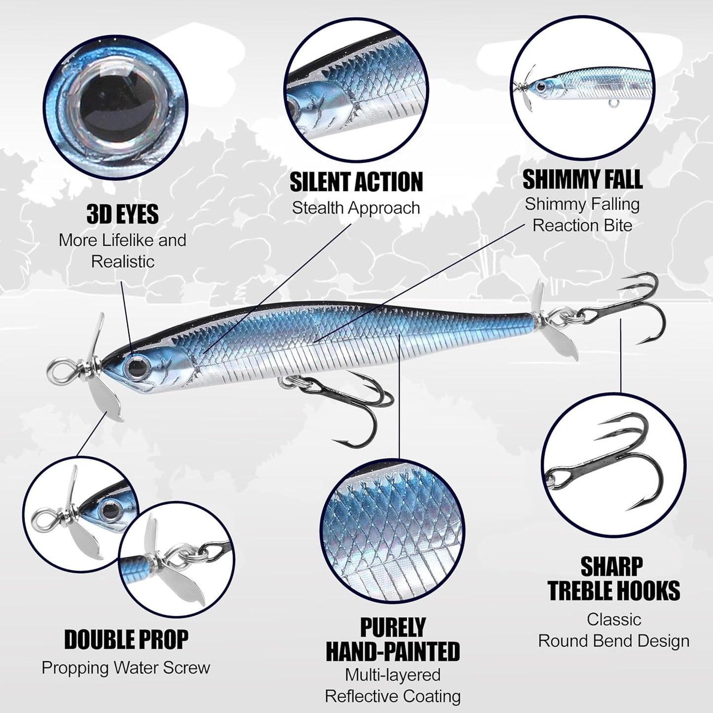 LUCKY CRAFT Screw Pointer 80, Freshwater Bass Fishing Lure, Jerkbait, Smallmouth, Walleye, Sinking, Tournament Winning, Spy Bait, Fishing Gear, Fishing Accessories, Tackle