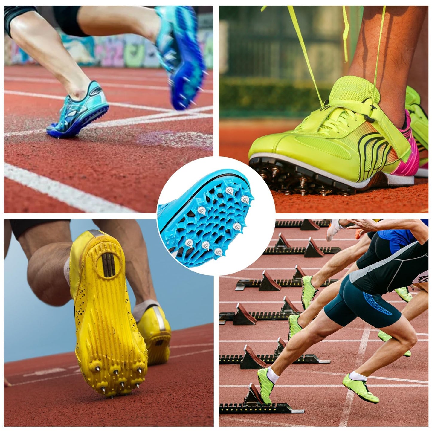 3/16 Inch Track Spikes,130pcs Stainless Steel Pyramid Shoe Spikes with Spike Wrench for Track and Cross Country,Replacement Spike for Sprint Sports Short Running Shoes