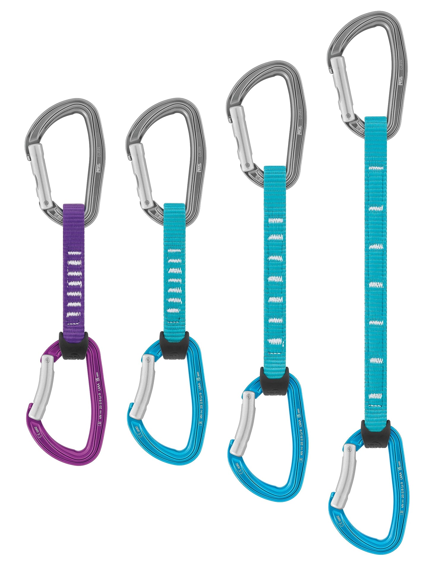 Petzl DJINN AXESS Quickdraw - Durable, Lightweight Quickdraw for Sport, Trad, and Aid Climbing - Purple - 11 cm