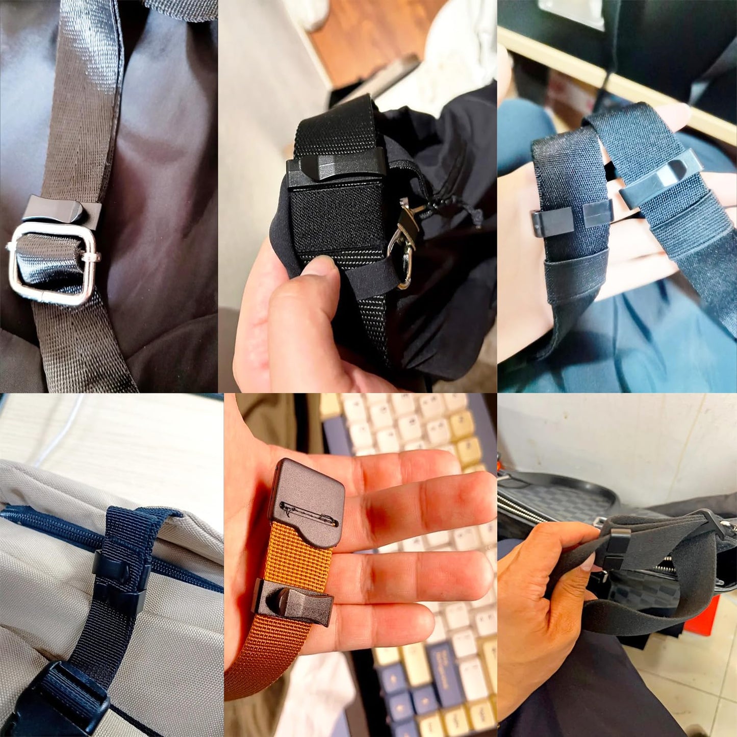 ArrErr 30 Pack Webbing Ending Clip Plastic 1 Inch Excess Length Straps End Keeper Quick Slip Buckle Fastener for Diaper Bag Molle Webbing Tactical Rucksack Backpack Belt Pouch Climbing Sticks