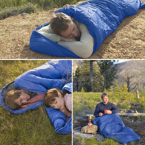 PEAKTREND Sleeping Bags for Adults Camping Portable Waterproof Compression Sack- Camping Sleeping Bags for Big and Tall (Blue)