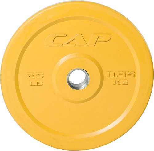 CAP Barbell Olympic 2-Inch Rubber Bumper Plate - Durable Weightlifting Disc