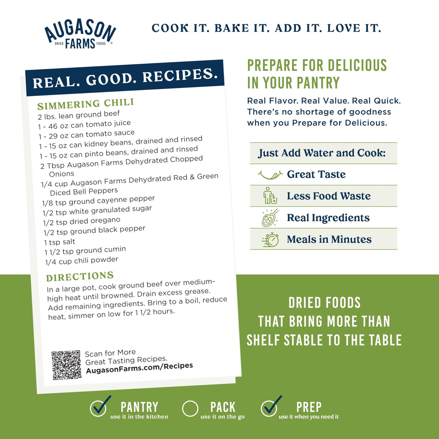 Augason Farms Dehydrated Diced Red & Green Bell Peppers 1 lb 4 oz No. 10 Can (Pack of 2)