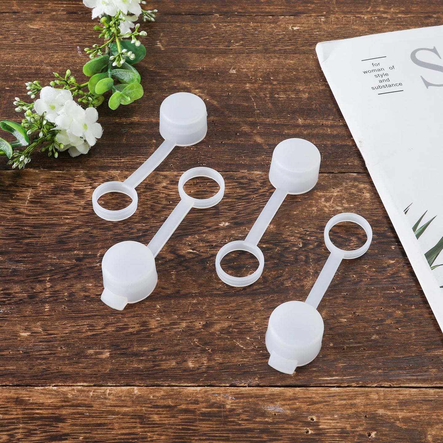 4pcs Mud Caps for Bottles, Transparent Bike Bottle Cap Top BPA Free Bike Water Bottle Mud Cap for Podium Peak Fitness Bottles Bike Bottle Cap Top