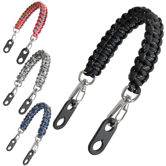 Gearproz Handle for Hydro Flask Water Bottle Lids, Paracord Clip-on Handle Accessory with Shoulder Strap