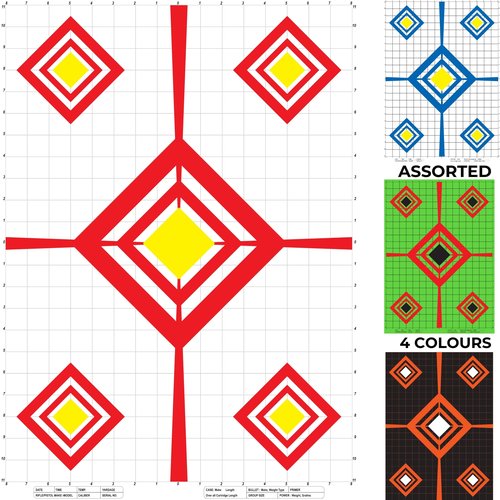 Heavy Duty SightIn 48 Paper Targets - Indoors & Outdoor Targets for Rifle & Pistol Shooting - Gun Range Accessories