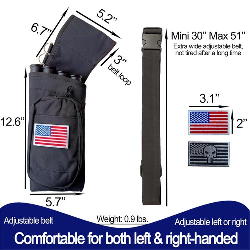 CCFREELIFE Hip Quivers For Archery, 4 Arrow Tubes, Each for Arrows up to 27in, Nylon Archery Quiver Hip For Left Or Right-Handed Archers, Great For Youth & Adults, Idea For Archery Shooter (black)