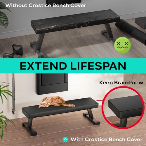 Crostice Weight Bench Cover Compatible with Tonal Accessories, Protective Cover for Workout Bench, Exercise Strength Training Accessories Protector, Scratch-Resistant, Water-Proof, Protect from Pets