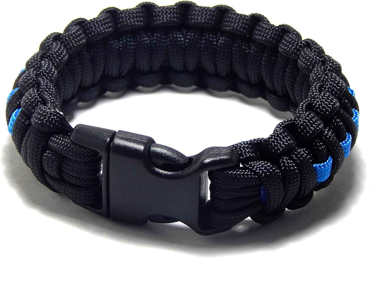 Thin Blue Line Tactical Paracord Survival Bracelet for Police & Outdoor Use