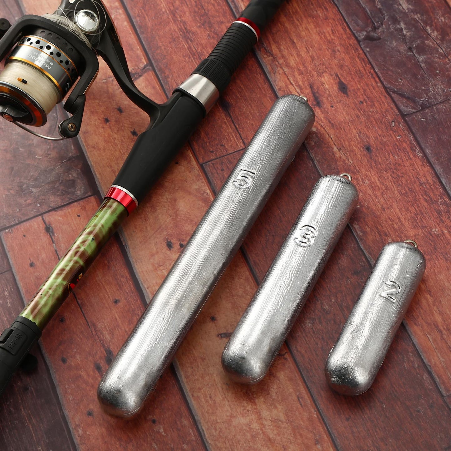 Gemscream Deep Drop Fishing Weight Metal Fishing Weights Drop Shot Weights Fishing Sinkers Drop Shot Weight for Saltwater Freshwater Fishing (2 lb)