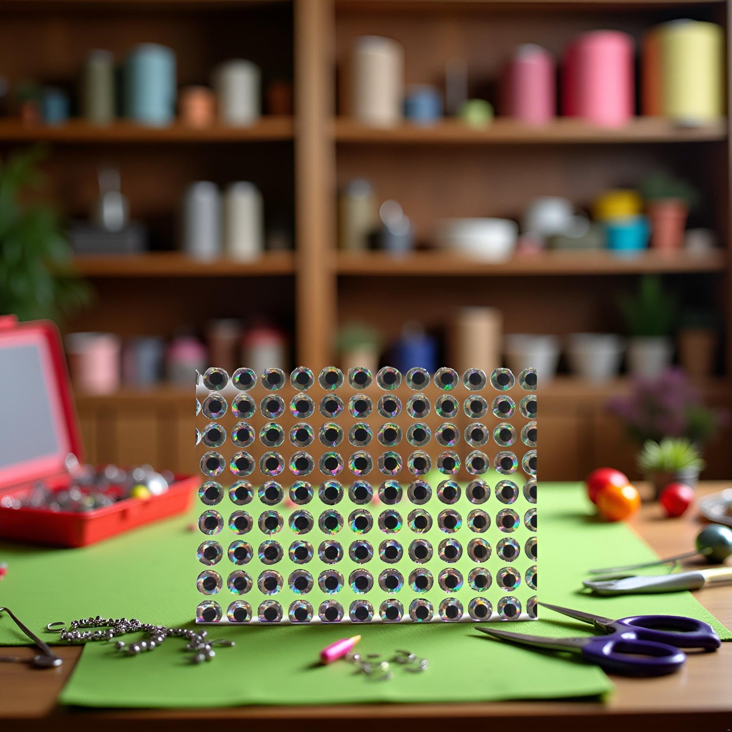 300Pcs Silver 6mm 3D Soft Holographic Fishing Lure Jig Fly Tying Material Craft Doll DIY Eyes Fly Tying Materials