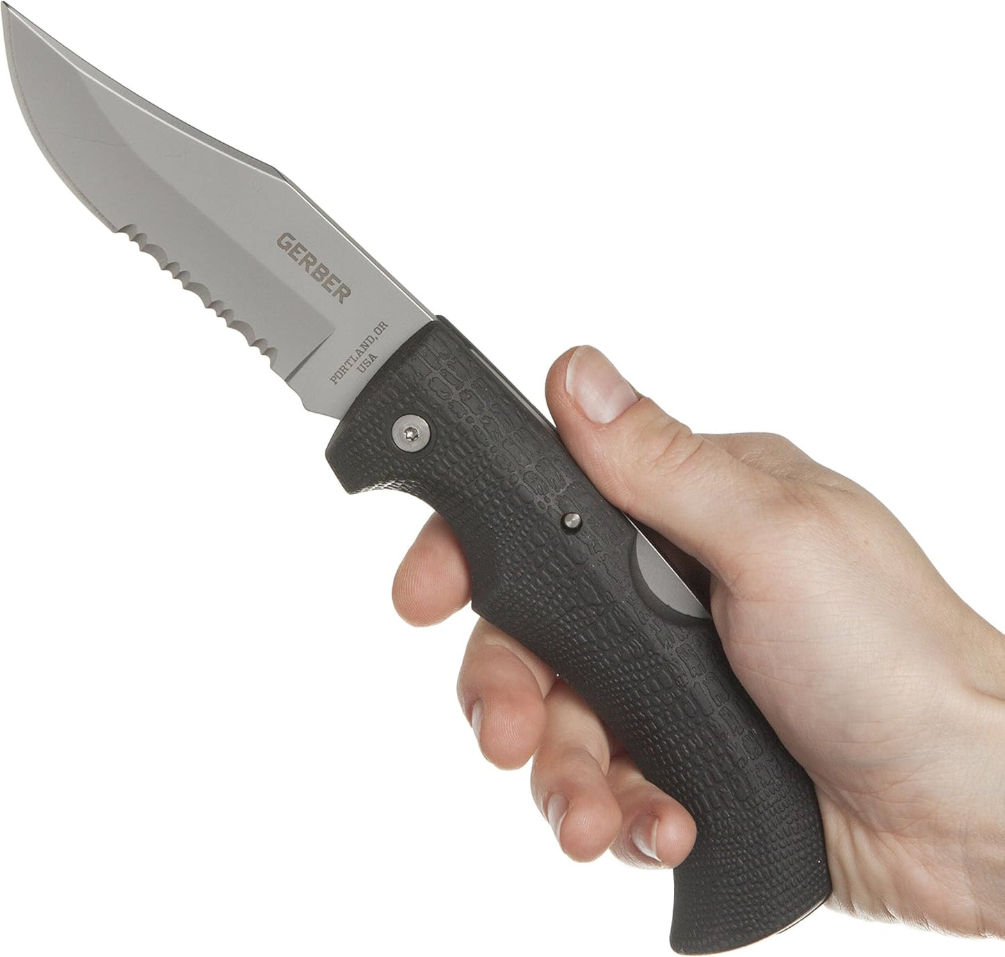 Gerber Gear Gator Folding Pocket Knife with Gator Grip for Gardening, Survival, Hunting, Camping and Bushcraft