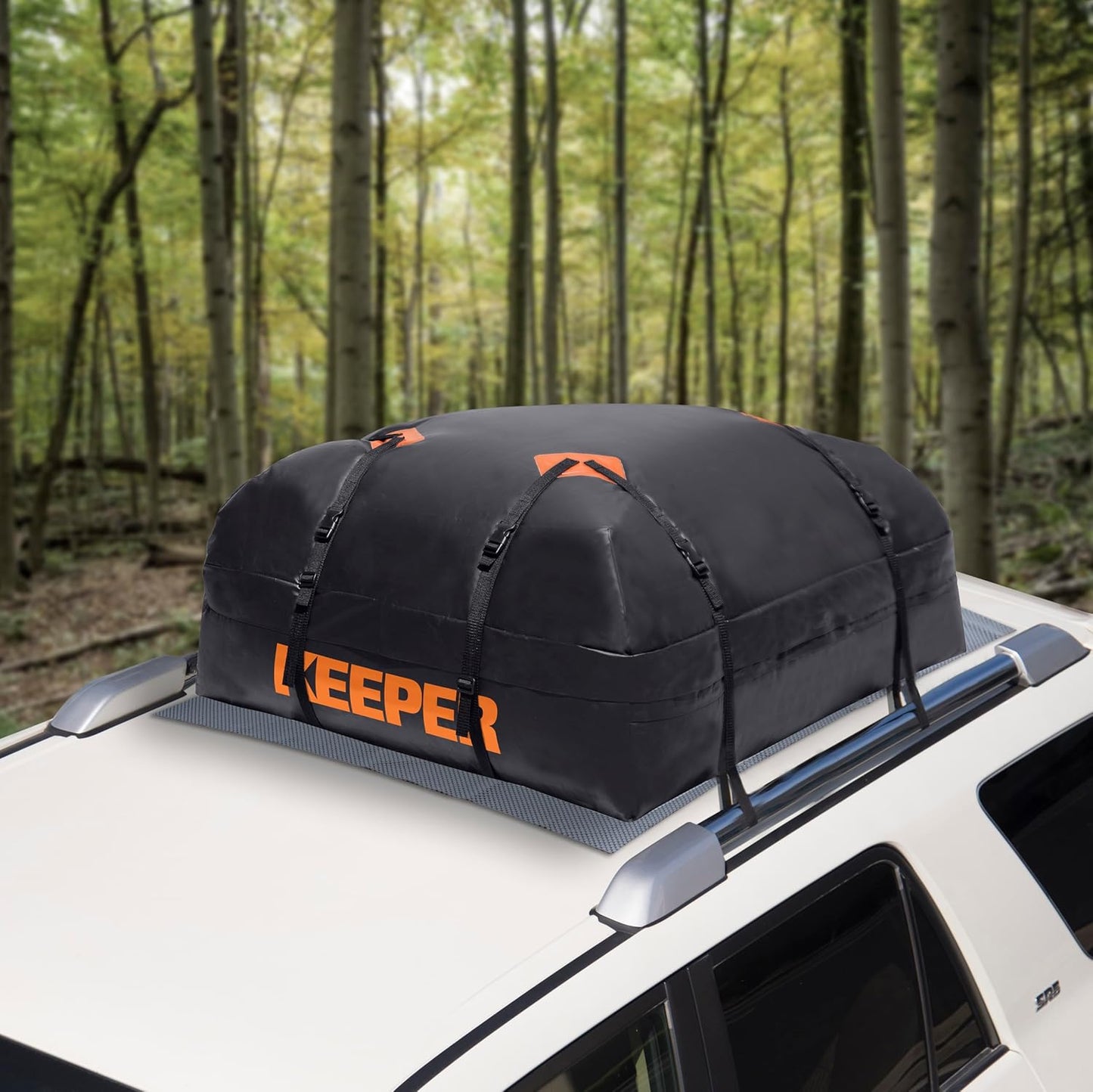 Keeper 15 Cubic Feet Weatherproof Rooftop Cargo Bag, Rooftop Cargo Carrier Bag, for All Vehicle Roof Racks