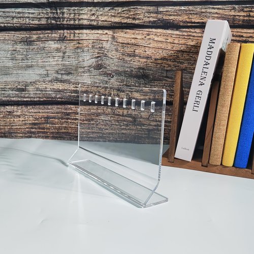 WEIMINLI Clear Fishing Lure Display Stand, Acrylic Lure Stands for 10 Lures Each ,Fishing Lures Kit Set Storage Decoration for Fishing Store Bait and Accessories（2pieces）