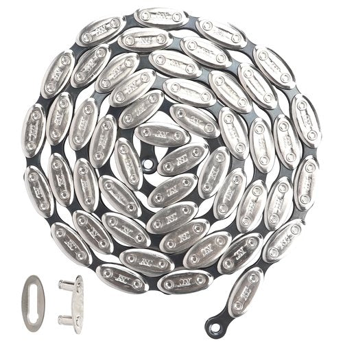 MEGHNA Bike Chain Single Speed for Fixed Gear Bike Beach Cruiser Bike BMX 1 Speed Bicycle Chain 1/2" x 1/8", 100 Links