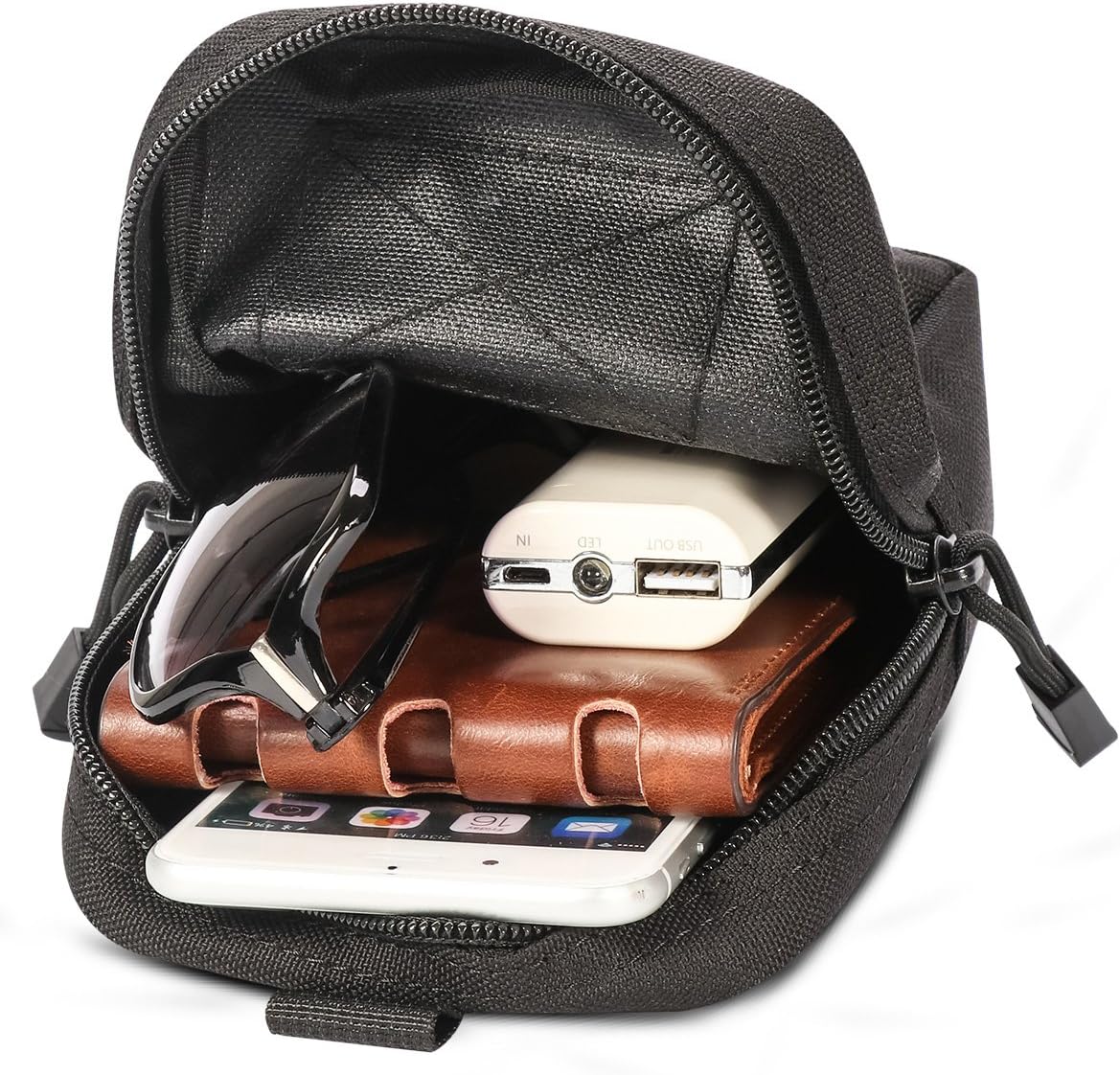 IronSeals Tactical Molle Pouches Multi-Purpose Military Nylon Waist Pack Utility Bag Detachable Patches Pouches for Dog Vest Harness