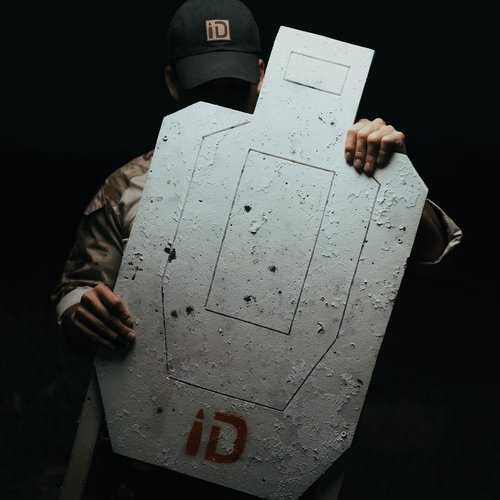Infinite Defense Self-Healing Infinity Target - Shooting & Archery Competition Style Reuasble Rubber Target Lasts for Thousands of Rounds, Reactive Hits, Weather Proof, No Ricochet, Up to .50 BMG