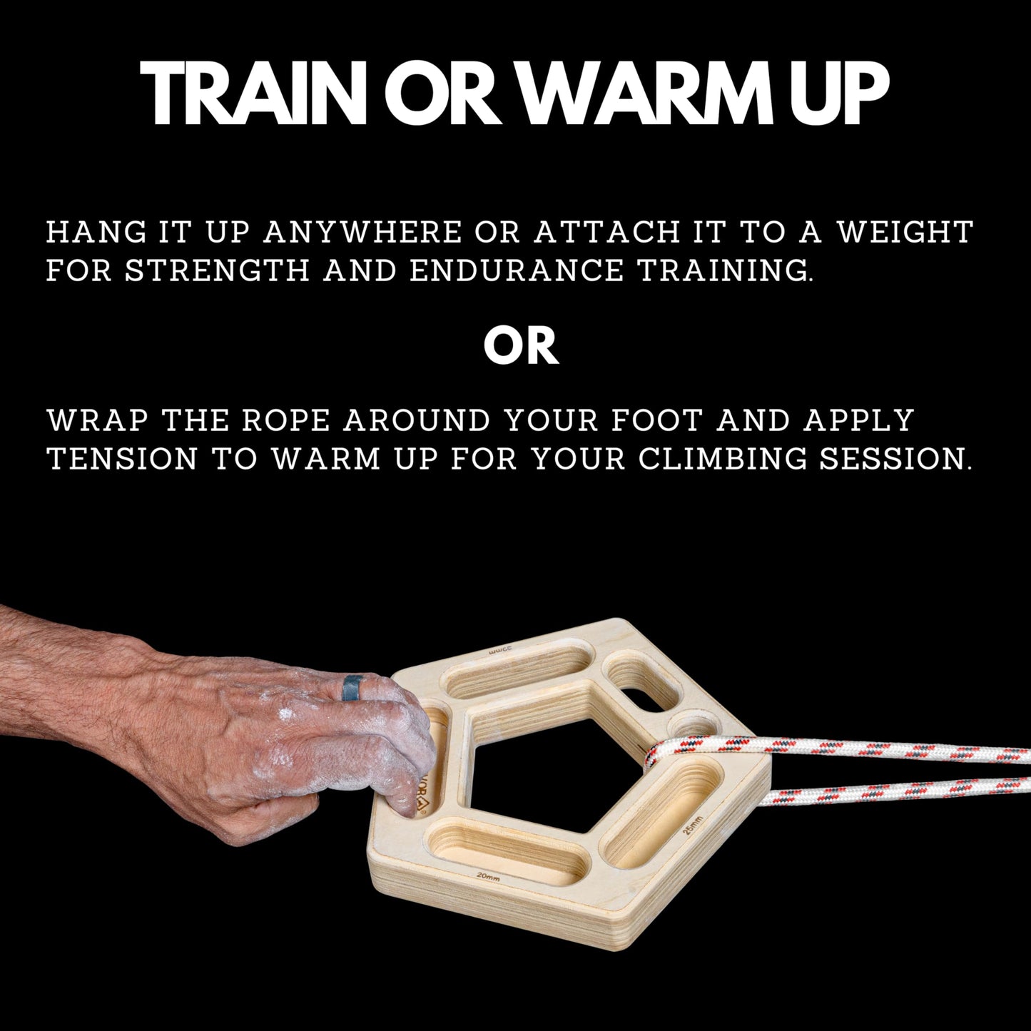 SURVIVOR Hangboard - Rock Climbing & Bouldering Training Board - Fingerboard for Hanging & Climbing Practice - Pull Up Holds for Increased Finger & Forearm Grip Strength (Pentaboard+)