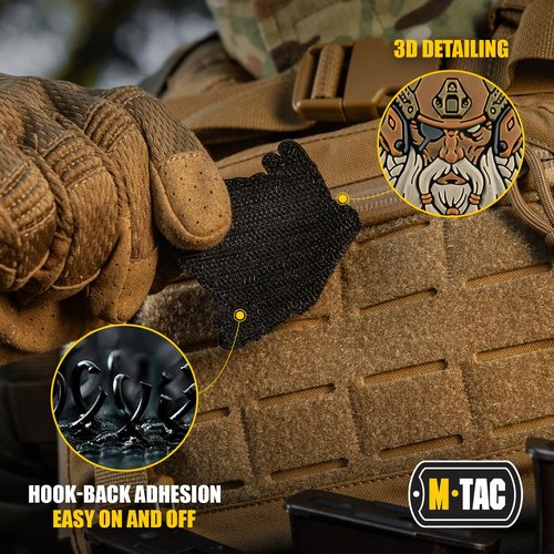 M-Tac Viking Invasion PVC 3D Morale Patch Military & Tactical Army (Odin Coyote)