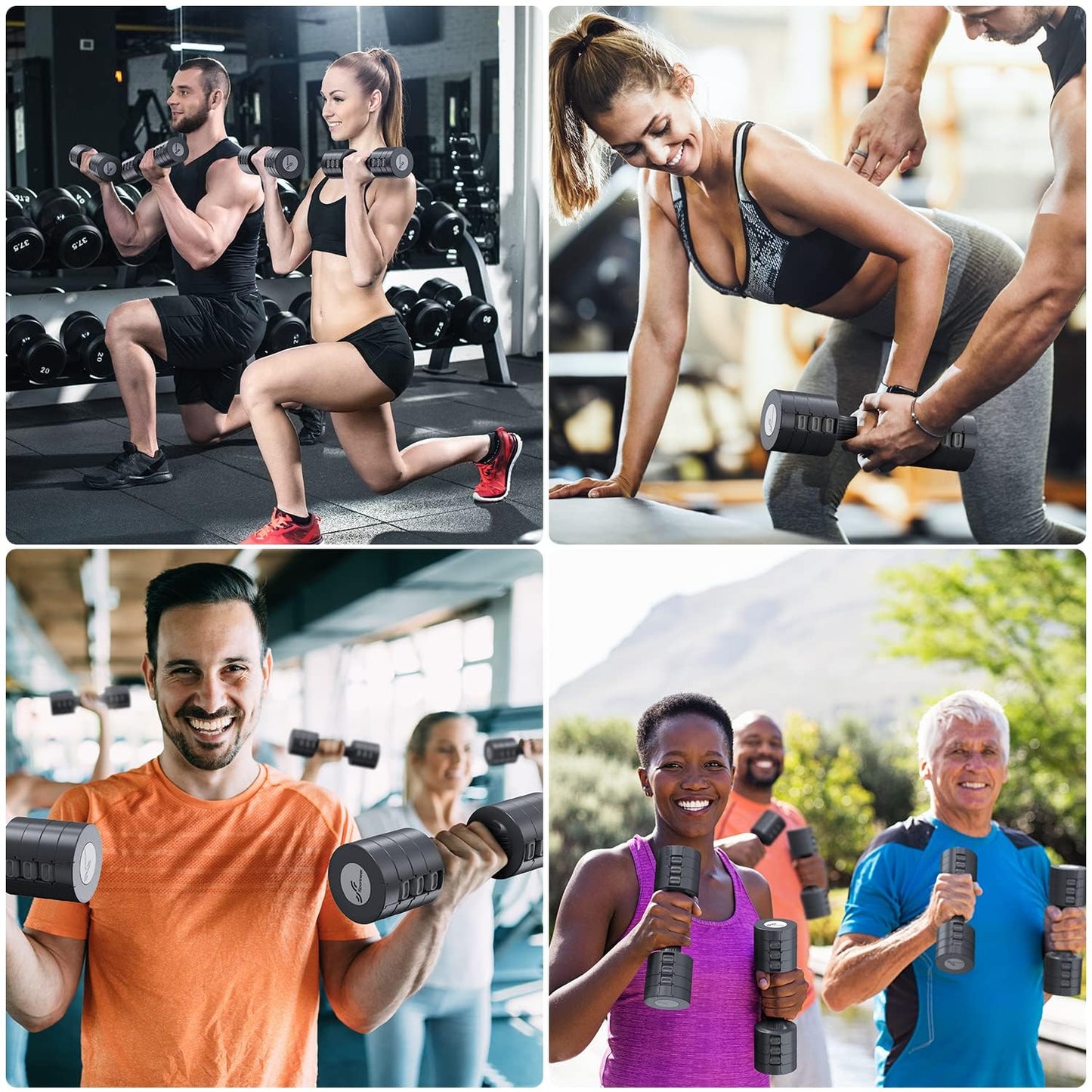 Exercise Bike with Dumbbells Set