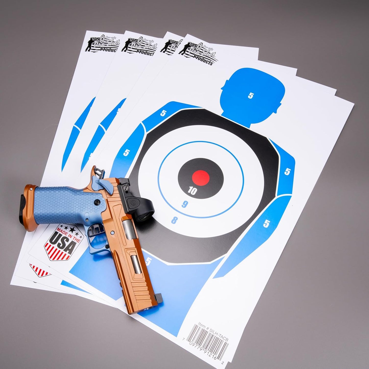 Pro-Shot Silhouette Paper & Tactical Targets: High Contrast Training & Practice Shooting Targets – Heavy Paper, Reactive Splatter & Weatherproof Options – Made in USA (Multi-Pack Choices)