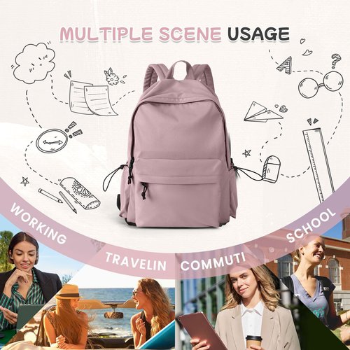 Purple Lightweight Gym Backpack for Women Men, Waterproof Sports Lightweight Travel Backpack Dance Casual Daypack Gym Bag