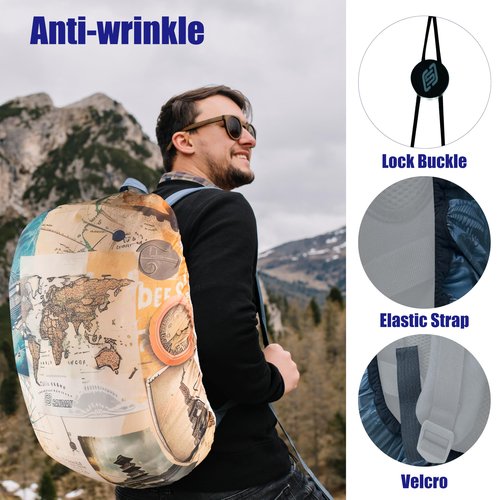 SANDIAN, All Backpack Rain Cover, Stretch Fits Most 25-80L Capacity, Strong TPU Coated, All Weather Resistant, Anti-Slip, Lightweight, Universal Fit with Plastic Stopper (Conqueror)
