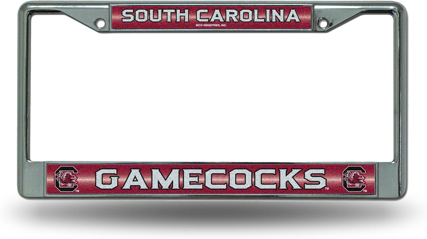 Rico Industries NCAA 12" x 6" Silver Bling Chrome Car/Truck/SUV Auto Accessory