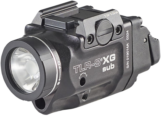 Streamlight 69438 TLR-8 X G sub 500-Lumen Rail-Mounted Tactical Weapon Light with Integrated Green Aiming Laser Exclusively for 1913 Short Models Only, Black