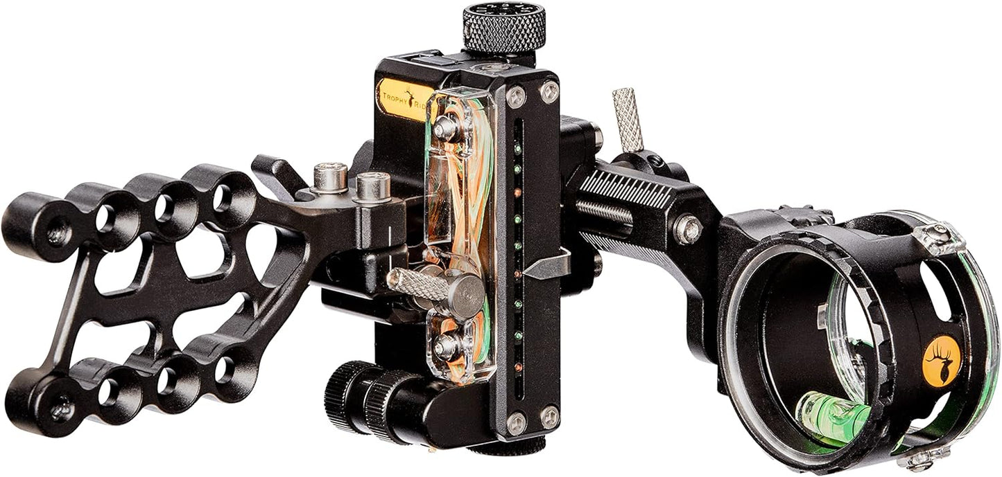 Trophy Ridge React One Pro Bow Sight - 100 Yards Accuracy, Tool-less Adjustments & 2nd/3rd Axis Leveling