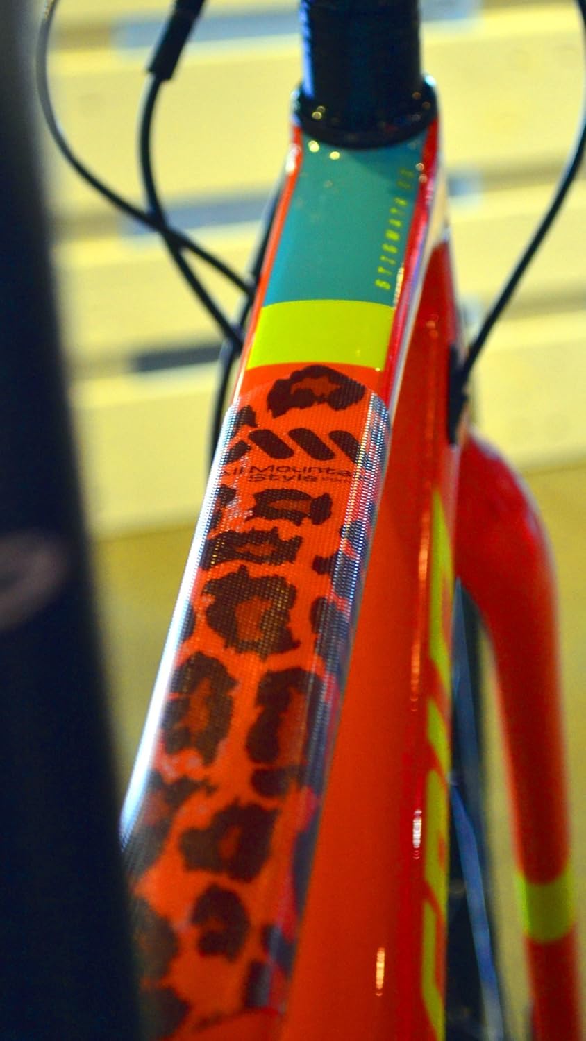 All Mountain Style Bike Frame Protector Universal Fit - 9-Piece Set for Down Tube, Chainstay, Cable Wear, High-Impact Honeycomb PVC to Protect Your Bike from Scratches, Chips and Dings