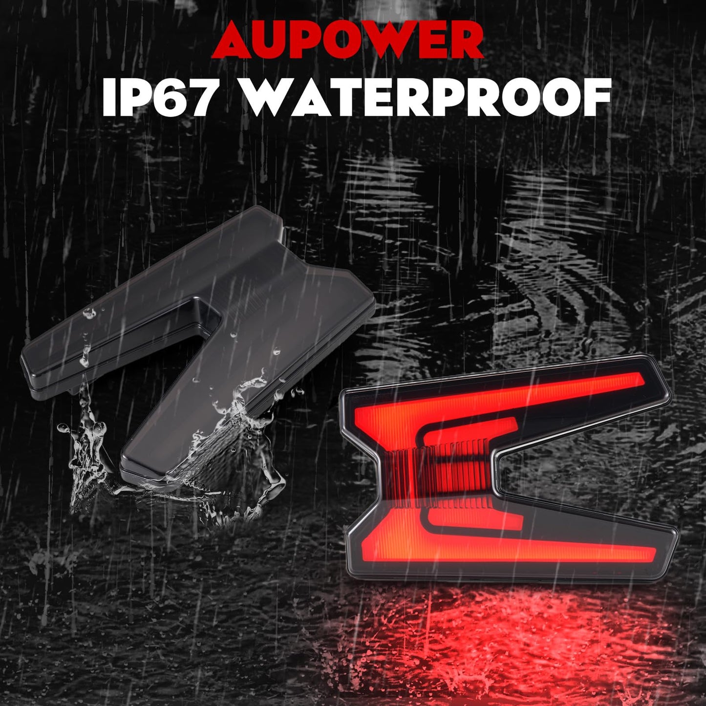AUPOWER Smoked LED Tail Lights for Kawasaki Teryx KRX 1000 Accessories, Rear LED Taillights Upgrade Brake Light Stop Lamps for Kawasaki Teryx KRX KRX 4 1000 2023-2025,Replace OEM # 23024-0005,2PCS