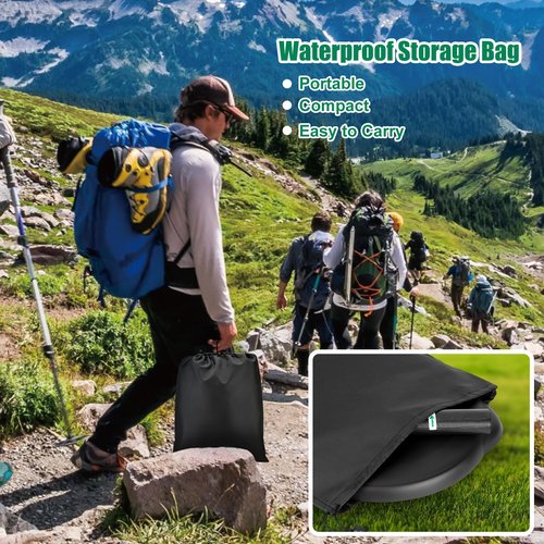 Portable Toilet for 5 Gal Buckets, Snap-on Seat with Lid - Including Storage & Disposable Bags, Ideal for Camping, Hiking, Emergencies, Cars, Boats