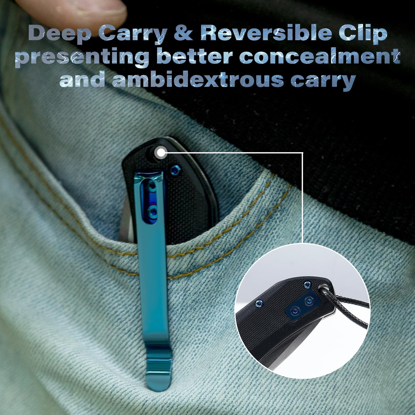 Axis Lock Folding Pocket Knife with Clip, 3.46" D2 Steel Drop Point Blade and G10 Handle, Crossbar Lock Knives for Men Women Camping Hiking Survival Pocketknife