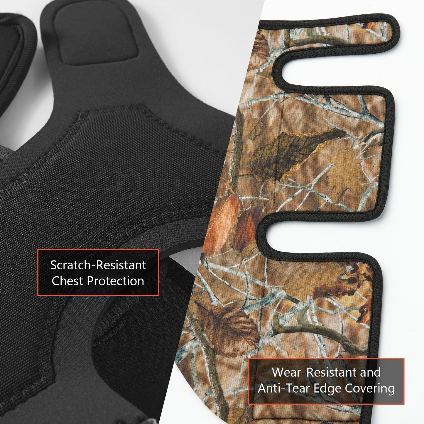 BASSDASH Dog Camo Neoprene Adjustable Hunting Vest Waterproof Chest Protection