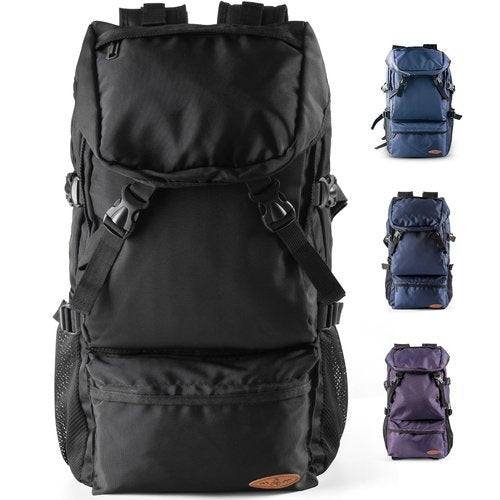 VGCUB Large Travel Camping Hiking Backpack,Lightweight Waterproof Outdoor Sports Rucksack Gym Carry on Backpack Daypack for Women Men Traveling Extra Large, Black